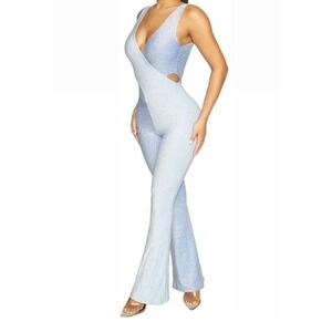 Naked Wardrobe Flare Glow About It Two Tone Jumpsuit - Medium - New With Tags